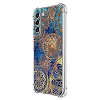 Galaxy S22 Plus Case, Gorgeous Colours Circle Manala Drop Protection Shockproof Case TPU Full Body Protective Scratch-Resistant Cover for Samsung Galaxy S22 Plus 5G