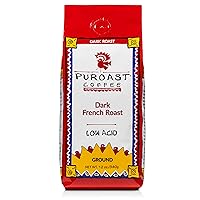 Puroast Low Acid Coffee Dark French Roast Ground, 12oz Bag (Pack of 1)