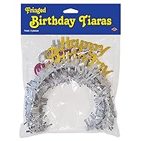 Beistle Pkgd Happy Birthday Tiaras w/Fringe