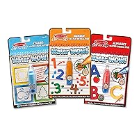 Melissa & Doug On the Go Water Wow! Reusable Water-Reveal Activity Pads,3-pk, Colors, Numbers, Alphabet
