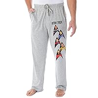 INTIMO Star Trek Men's Captain Kirk Picard Janeway Archer Sisko Insignia Stack Lounge Pajama Pants