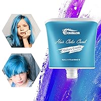 Temporary Hair Color for Kids, Comblor Blue Hair Dye, Washable Hair Color Wax for Girls Boys Teens Adults, Ideal Gifts for Birthday, Cosplay, Party, Halloween, Children's Day, Crazy Hair Day