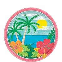 Amscan Summer Vibes Round Paper Plates - 7