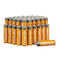 Amazon Basics 48 Pack AA High-Performance Alkaline Batteries, 10-Year Shelf Life, Easy to Open Value Pack