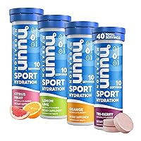 Sport Electrolyte Tablets for Proactive Hydration, Mixed Citrus Berry Flavors, 4 Pack (40 Servings)