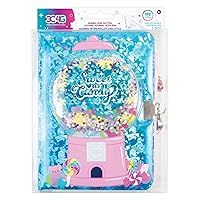 3C4G: Bubble Gum Glitter Locking Journal with Pen - 192 Pages, Take Notes-Design-Sketch, Three Cheers for Girls, Tweens & Kids Ages 6+