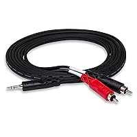 Hosa CMR-215 3.5 mm TRS to Dual RCA Stereo Breakout Cable, 15 Feet