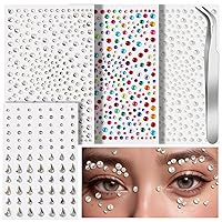 Pack of 490 Pieces Rhinestone Stickers 6MM Round Bling Gemstone Self  Adhesive Acrylic Stickers