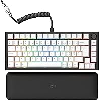 Gaming - GMMK PRO Barebones Keyboard (ISO) Compact 75% Keyboard - White Aluminum, Custom DIY Mechanical Keyboard Kit, TKL, Hotswap, Cherry MX Style, Backlit RGB - USB-C Removable