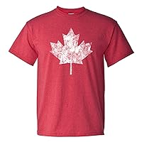 Canadian Maple Leaf Distressed Vintage Basic Cotton T-Shirt