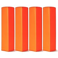 GoSports Football End Zone Pylons - Set of 4, Regulation 18 Inch x 4 Inch Sand Weighted Anchorless Football Field Markers
