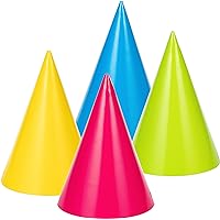 Neon Party Hats, 24 ct