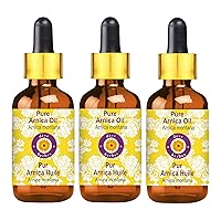 dève herbes Pure Arnica Oil (Arnica Montana) with Glass Dropper (Pack of Three) 100ml X 3 (10 oz)