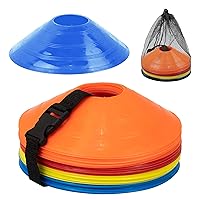 Soccer Cones for Drills with Mesh Bag & Strap-Flexible, Heavy-Duty Sports Cones for Soccer Practice, Basketball, Fitness Training- Agility Cone Sports for Indoor & Outdoor Games