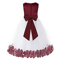 Ivory Flower Girl Dress Red Teal Blue Wisteria Apple Green Blush Pink 814T