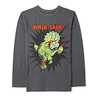 The Children's Place baby boys Dino Lightning Graphic Long Sleeve T Shirt
