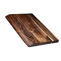 Large Brown Hand Crafted Live Edge Cutting Board | Serving Tray made Solid Acacia HardWood | Charcuterie Board | Chopping Board for Vegetables, Fruits and Meat | Cheese Board - 18