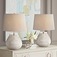 360 Lighting Zax Country Cottage Small Accent Table Lamps 19 1/2