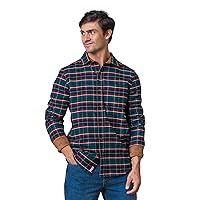 Hope & Henry Men's Brushed Cotton Flannel Button Down Shirt