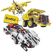 Kididdo Building Toys for Boys Rc Race Cars & Hands-On Dump Truck and Airplane Stem Building Toys for Boys Ages 6 7 8 9 10 11 12 Years Old Boy Toys Gift