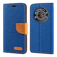 for Cubot Kingkong Star Case, Oxford Leather Wallet Case with Soft TPU Back Cover Magnet Flip Case for Cubot Kingkong Star (6.78”) Blue