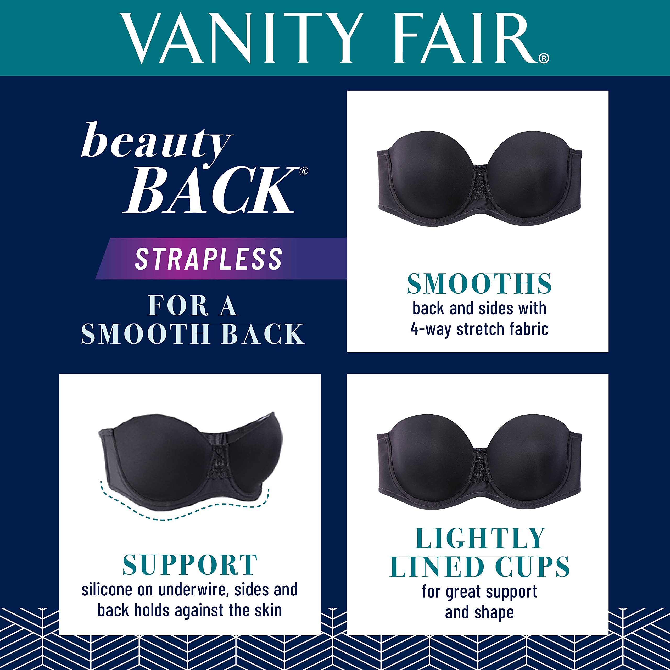 Vanity Fair Women's Beauty Back Smoothing Strapless Bra