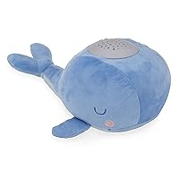 Nuby Calming Nightlight & Soothing Sound Plush Pal, Nightlight Projector with 10 Lullabies, Whale