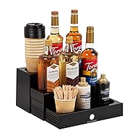 Coffee Syrup Station, Coffee Bar Accessories, Countertop Organizer, Acrylic, 14.25