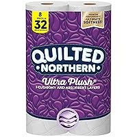 Quilted Northern Ultra Plush® Toilet Paper, 3-Ply Bath Tissue White, (Pack of 1, 8 Count Total)