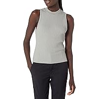 Vince Womens Ribbed HIGH Neck Tank,SEA Stone,XX-Small