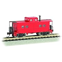 Bachmann Industries Inc. Northeast Steel Caboose Painted, Unlettered - N Scale, Caboose Red