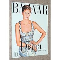 Harpers Bazaar MAGAZINE November 1997 Diana a Tribute to Princess ( of England ) Pictured Cover in Beaded Gown Seated with Short Hair with Hand on Hip, PRINCESS of Wales, Includes Mood in London By Sarah Mower