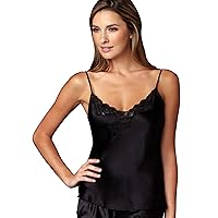 Women's 100% Silk Camisole Top, Lace Trim, Indulgence Collection, Lingerie, Sleepwear, Beautiful Gift Packaging