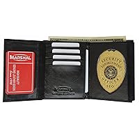 Marshal Tri Fold Police Wallet with Oval Badge Holder