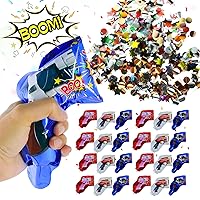Inflatable Fireworks Gun,24PCS Confetti Gun,Handheld Confetti Multicolor Inflatable Toy, Party Poppers Confetti Shooters,Confetti Poppers for Birthday Graduation Party Wedding Valentine's Day