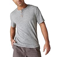 Lucky Brand Men's Short Sleeve Linen Henley Shirt