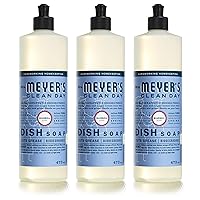 MRS. MEYER'S CLEAN DAY Liquid Dish Soap, Biodegradable Formula, Bluebell, 16 fl. oz - Pack of 3