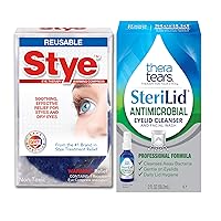 Thera Tears Steralid Antimicrobial Eyelid Cleanser and Stye Eye Therapy Reusable Warming Compress