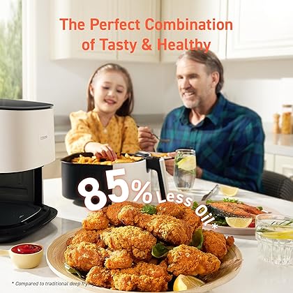 COSORI Air Fryer Pro LE 5-Qt Airfryer, With 20PCS paper liners, 10 Functions that Dry, Bake, Roast &Preheat, Shake Reminder, Up to 450℉, 85% Oil less, Compact, 130+ Recipes, Dishwasher Safe, White
