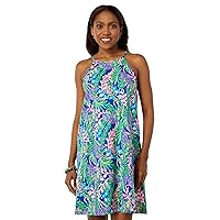 Lilly Pulitzer Margot Dress for Women - Halter Style Neckline with Straight Hemline, Airy and Comfortable Summer Dress