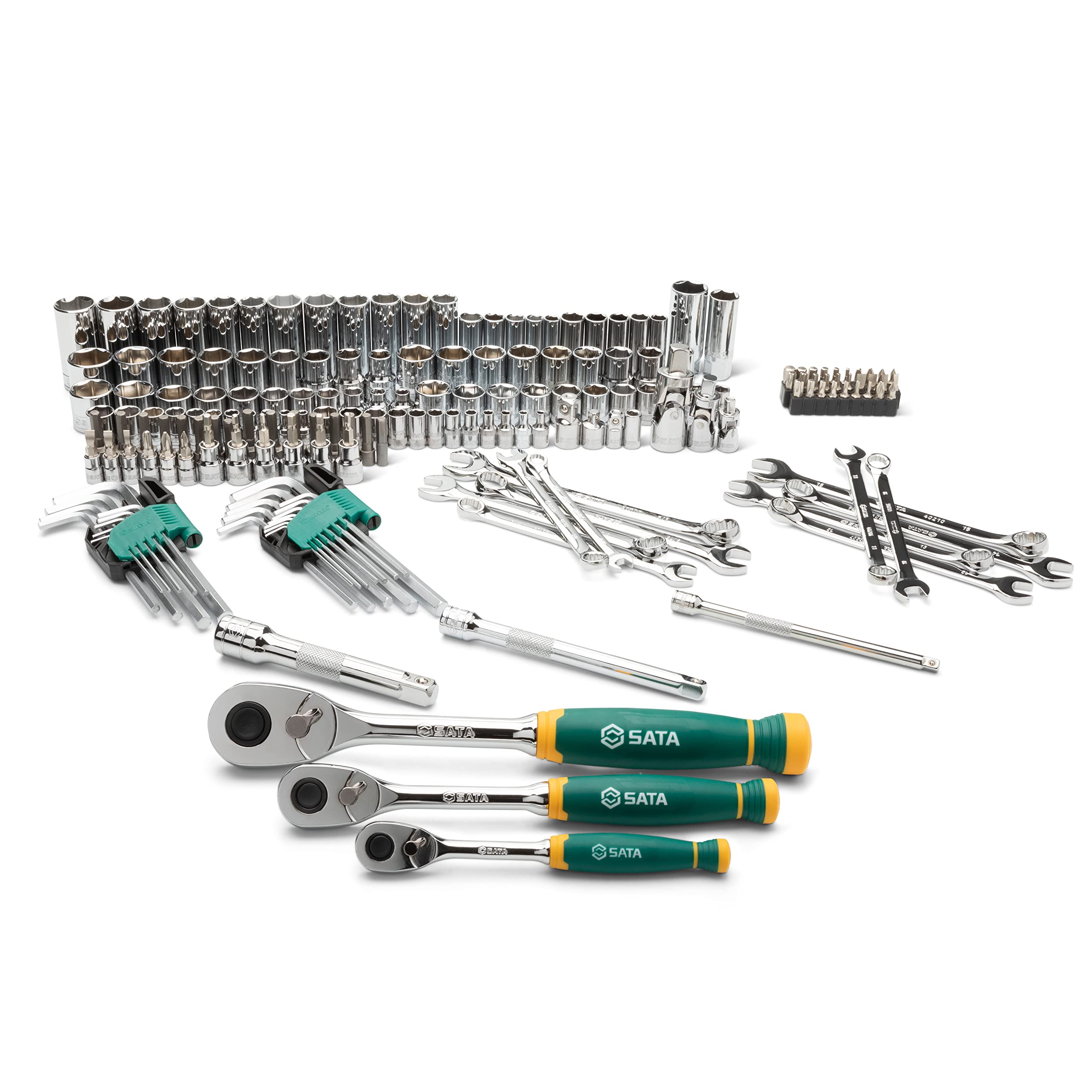 SATA 190 Piece Mechanics Tool Set | SAE & Metric | 1/4