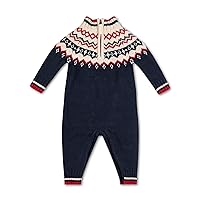 Hope & Henry Layette Baby Cable Knit Sweater Romper