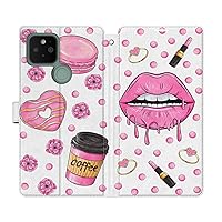 Wallet Case Replacement for Google Pixel 8 Pro 7a 6a 5a 5G 7 6 Pro 2020 2022 2023 Snap Lipstick Donut Card Holder Magnetic Heart Pink Flip Cover PU Leather Folio Flowers Accessories Girly