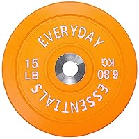 BalanceFrom Color Coded Olympic Bumper Plate Weight Plate with Steel Hub