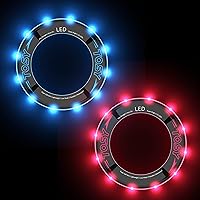 TOSY Bundle of 2 - Blue + Red - Flying Ring 12 LEDs Super Bright