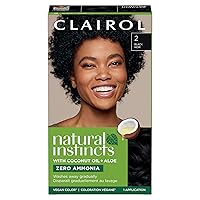 Natural Instincts Demi-Permanent Hair Dye, 2 Black Hair Color, Pack of 1