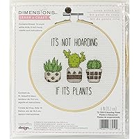 Dimensions 72-76919 Hoarding Plants Counted Cross Stitch Kit for Beginners, 6