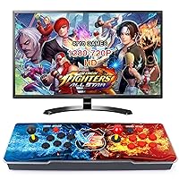 14000 Games 3D+ Arcade Game Console WiFi Function to Add More Games Compatible PC & Projector & TV ,3D Games 4 Players Category Favorite List Save/Search/Hide/Pause/Delete Games (Blue(14000+WiFi))