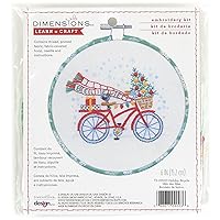 Dimensions Holiday Bicycle Embroidery Kit, 6