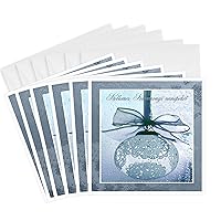 3dRose Kellemes Karacsonyi unnepeket, Merry Christmas in Hungarian, Lace - Greeting Cards, 6 x 6 inches, set of 6 (gc_37017_1)
